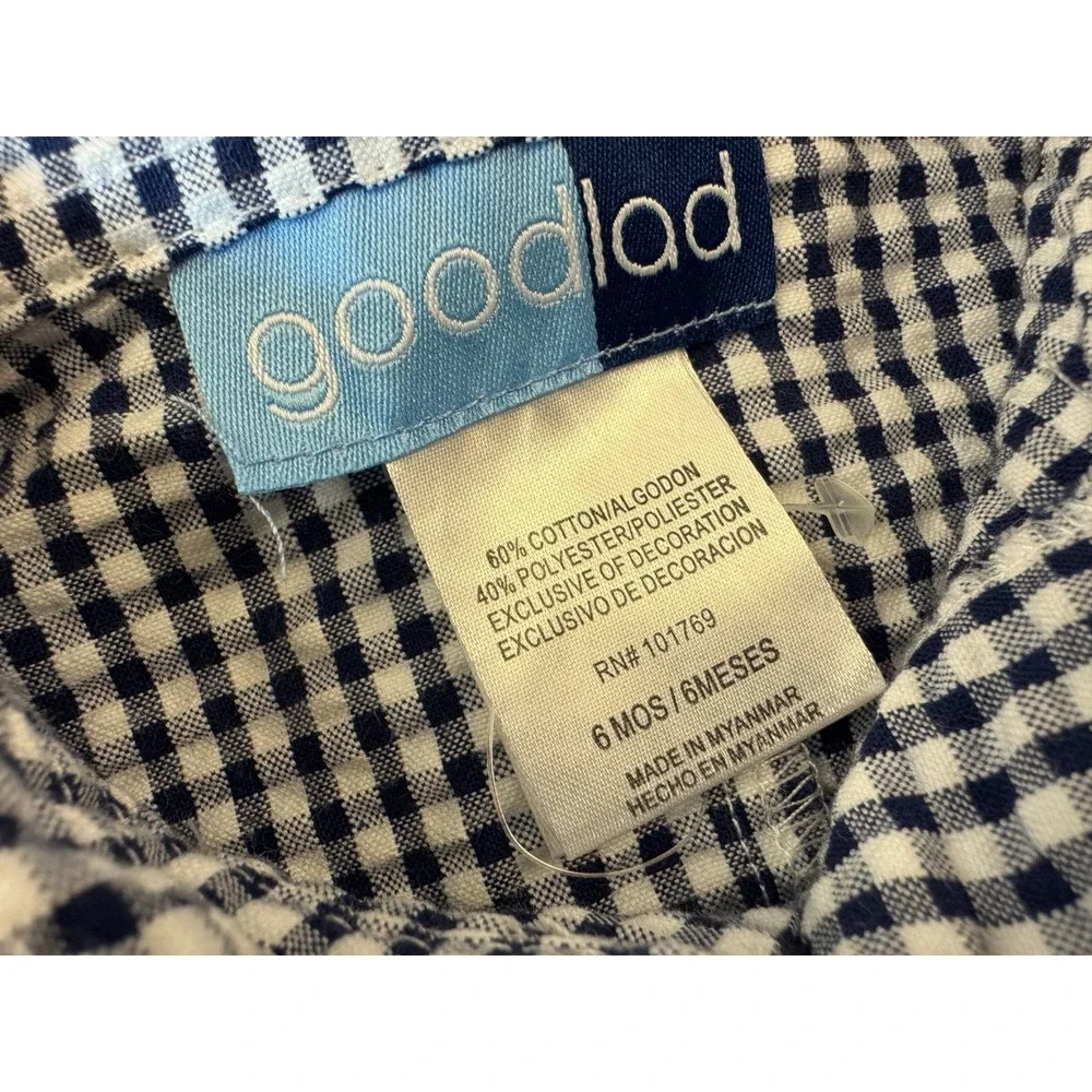 Goodlad Baby Outfit‎ Boy 6 Months Embroidered Nautical Gingham Romper Summer